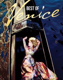 Book cover of Best of Venice; featuring a model in long floral dress. Published by Editions Florentin.