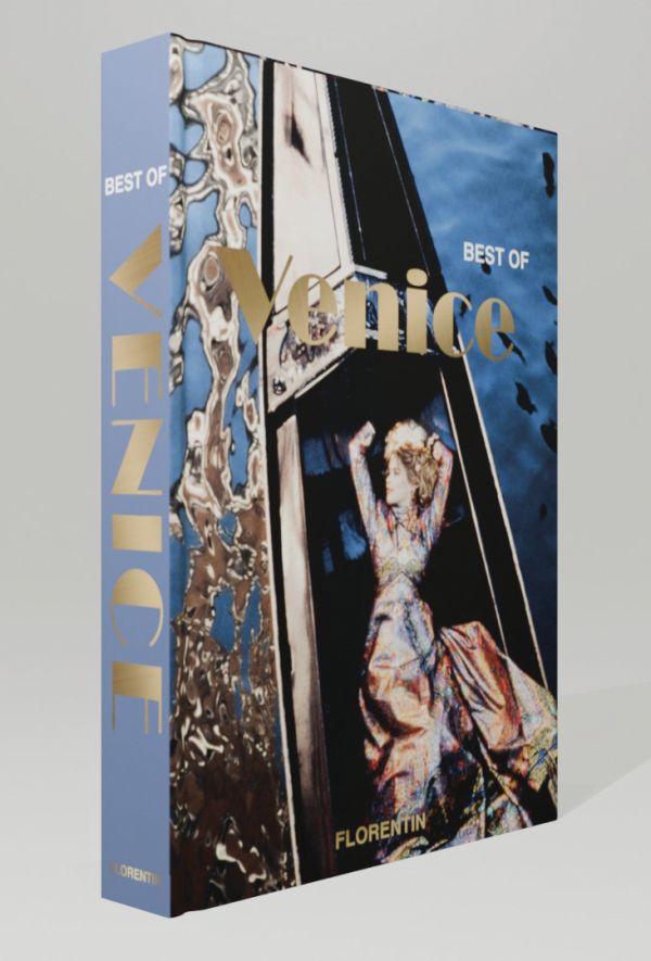 Book cover of Best of Venice; featuring a model in long floral dress. Published by Editions Florentin.