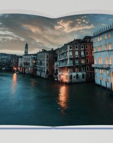 Book cover of Best of Venice; featuring a model in long floral dress. Published by Editions Florentin.