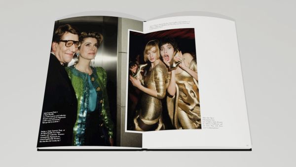 Book cover of 80's Paris Nights: Top Models & Divas; featuring a party-goer in red dress and lipstick. Published by Editions Florentin.