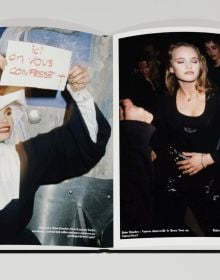 Book cover of 80's Paris Nights: Top Models & Divas; featuring a party-goer in red dress and lipstick. Published by Editions Florentin.