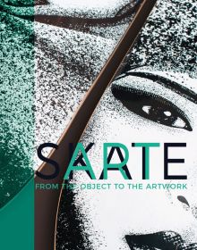 Book cover of SkateArt: From the Object to the Artwork, with a black and white female face graphic on skateboard. Published by Editions Cercle d'Art.