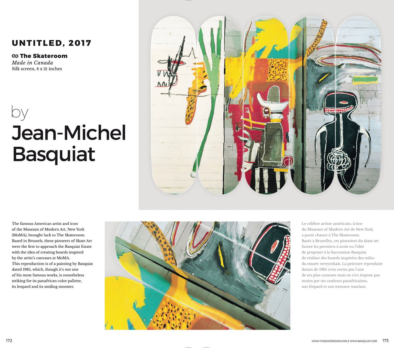 Book cover of SkateArt: From the Object to the Artwork, with a black and white female face graphic on skateboard. Published by Editions Cercle d'Art.