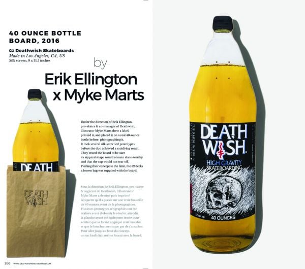 Book cover of SkateArt: From the Object to the Artwork, with a black and white female face graphic on skateboard. Published by Editions Cercle d'Art.