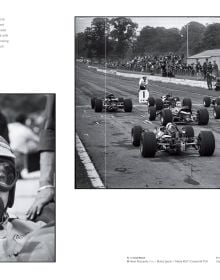 Book cover of Car Racing 1968, featuring an action shot of sports car race, with spectators watching from side. Published Editions Cercle D'Art Car Racing.