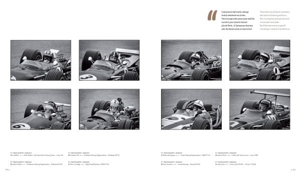 Book cover of Car Racing 1968, featuring an action shot of sports car race, with spectators watching from side. Published Editions Cercle D'Art Car Racing.