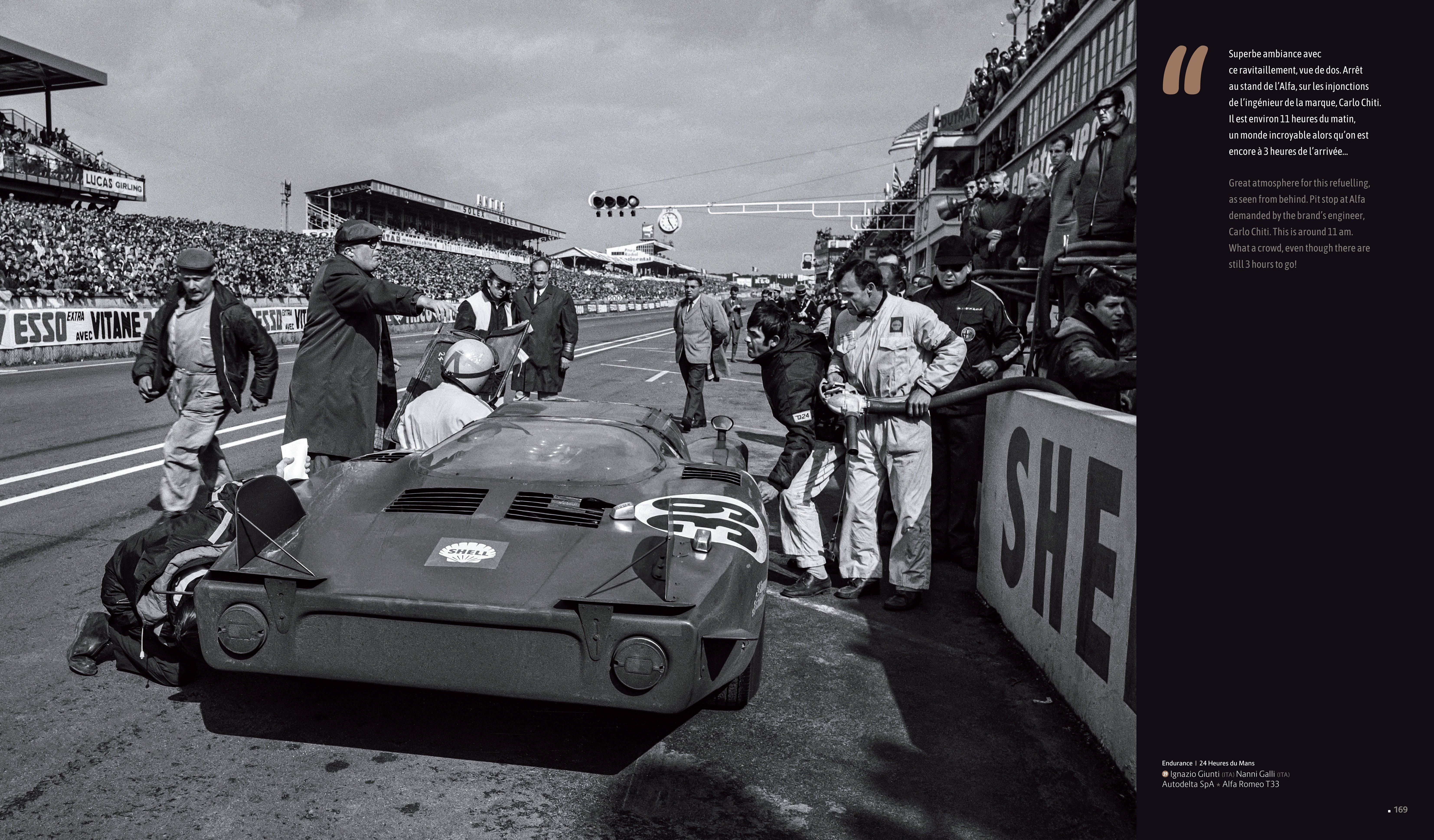 Book cover of Car Racing 1968, featuring an action shot of sports car race, with spectators watching from side. Published Editions Cercle D'Art Car Racing.