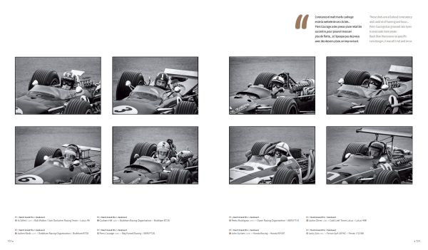 Book cover of Car Racing 1968, featuring an action shot of sports car race, with spectators watching from side. Published Editions Cercle D'Art Car Racing.