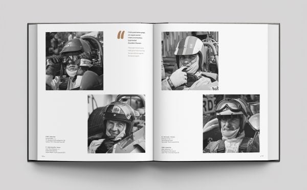 Book cover of Car Racing 1969, featuring racing driver sitting in jacked up car with no wheels. Published by Editions Cercle d'Art.