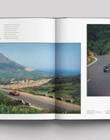 Book cover of Car Racing 1969, featuring racing driver sitting in jacked up car with no wheels. Published by Editions Cercle d'Art.