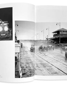 Beige photobook in black slipcase of '24 hours of Le Mans, 1923 - 2023 Centenary Edition'. Published by Editions Cercle d'Art.