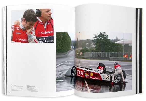 Beige photobook in black slipcase of '24 hours of Le Mans, 1923 - 2023 Centenary Edition'. Published by Editions Cercle d'Art.