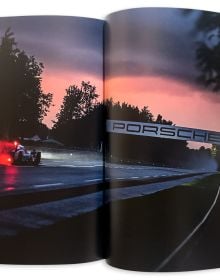 Beige photobook in black slipcase of '24 hours of Le Mans, 1923 - 2023 Centenary Edition'. Published by Editions Cercle d'Art.