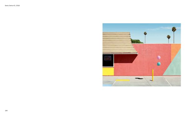 Book cover of Post Truth, A love letter to Los Angeles through the lens of a pastel postmodernism, with a pale pink and white wall with palm tree. Published by Editions du Chene.