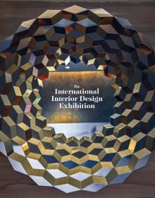 Geometric circular shape with hole, on cover of 'The International Interior Design Exhibition, Ilde', by Beta-Plus.