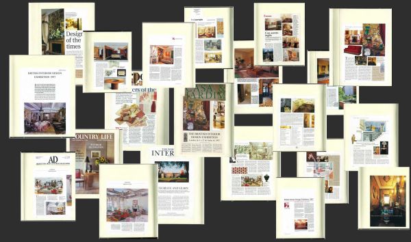 Geometric circular shape with hole, on cover of 'The International Interior Design Exhibition, Ilde', by Beta-Plus.