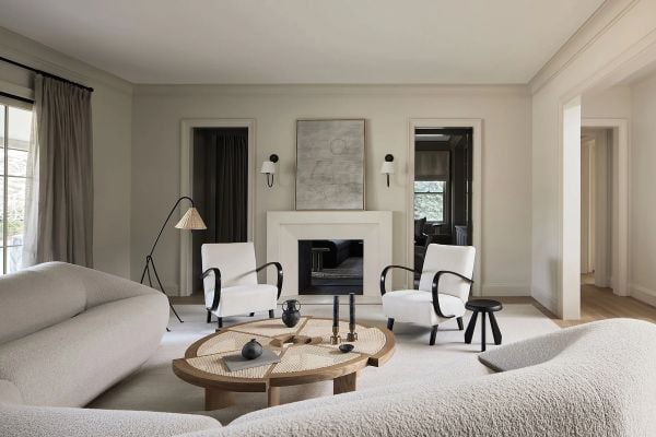 Linen book cover of Seeking Sanctuary, Private Residences for True Relaxation, with a holiday home 'O Lofos, Greece, by Block722'. Published by Beta-Plus.