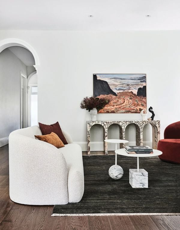 Book cover of Timeless Living Yearbook 2025, with pale interior living room with archway, and dining table and chairs. Published by Beta-Plus.