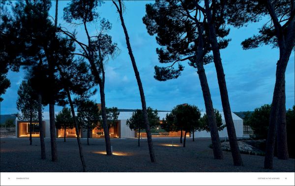 Book cover of The Essence of Contemporary Mediterranean Living: Ramón Esteve; featuring an outside residential terrace with infinity pool. Published by Beta-Plus.