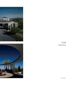 Book cover of World's Finest Homes II; featuring a modern interior living space with large dining table, and views out to a river. Published by Beta-Plus.