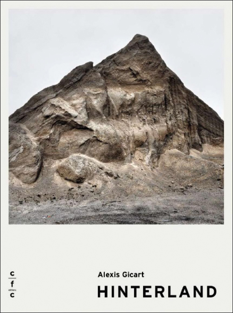 Organic peaked rock formation, on white cover, Alexis Gicart Hinterland in black font below.