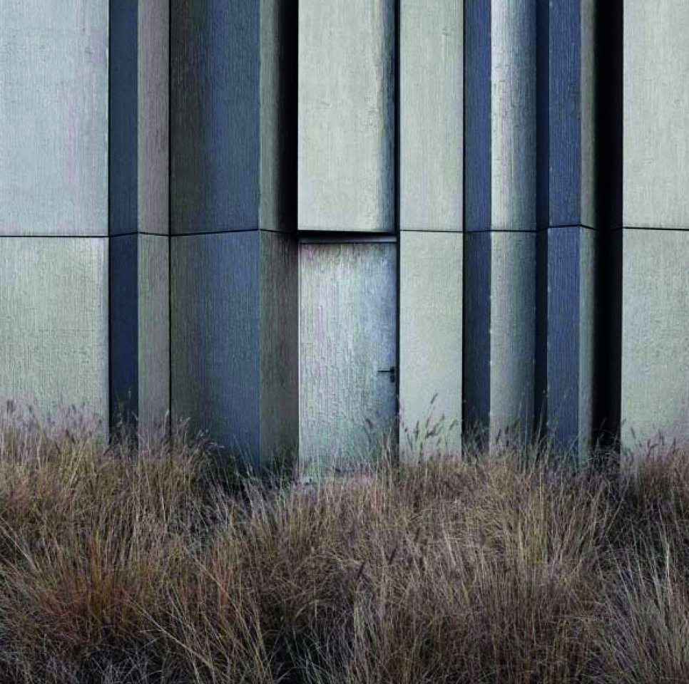 Book cover of Alexis Gicart: Hinterland, with peaked rock formation. Published by Exhibitions International.