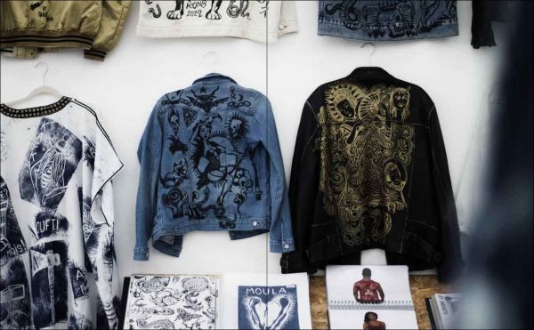 Book cover of Manon Bara, with a painting of women holding two green pears in front of chest. Published by Exhibitions International.