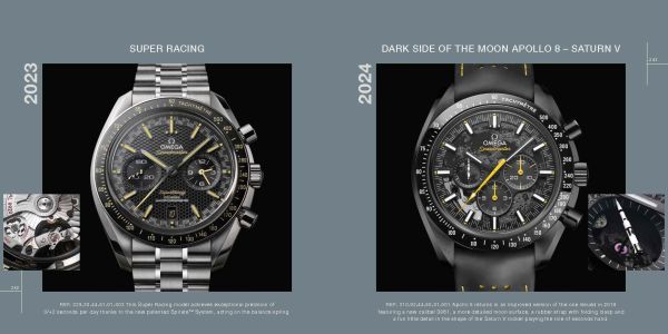 Book cover of A Moon Watch Story: The Extraordinary Destiny of the Omega Speedmaster, with a watch face fading into the surface of the moon. Published by Watchprint.com.