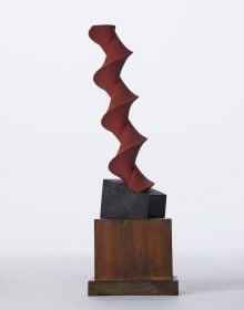 Book cover of Toshimasa Kikuchi: Mathematical Objects, with silhouette of abstract sculpture. Published by John Adamson.