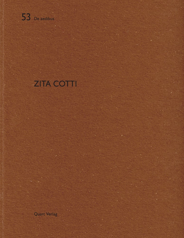 Book cover of Zita Cotti: De aedibus 53. Published by Quart Publishers.