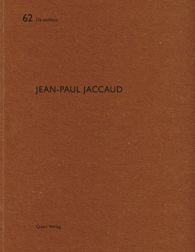 Book cover of Jean-Paul Jaccaud: De aedibus 62. Published by Quart Publishers.