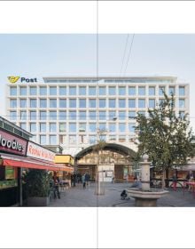 Blue cover, 16 De aedibus international, SCHENKER SALVI WEBER, Quart Verlag in black font