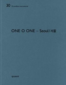 Blue cover of architect monograph on 'One O One – Seoul', by Quart Publishers.