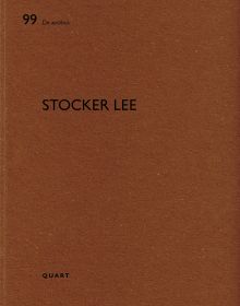 Brown cover of architect monograph on 'Stocker Lee'. Published by Quart Publishers.