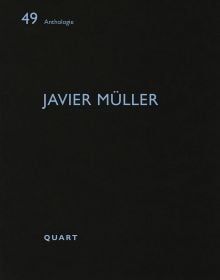 Black cover of architecture monograph 'Javier Müller'. Published by Quart Publishers.