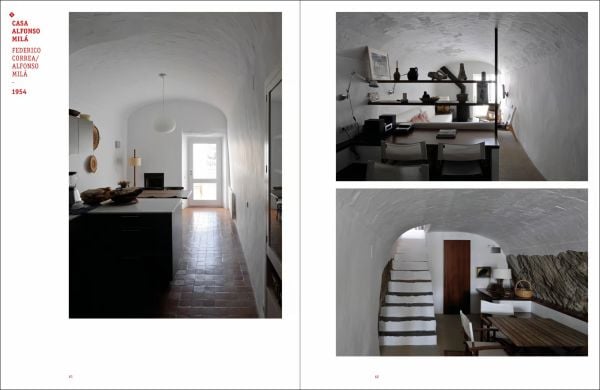 Book cover of Lineage and Legacy, A Certain Modernism in Cadaqués, with a chair in apartment overlooking coastal fishing village. Published by Quart Publishers.
