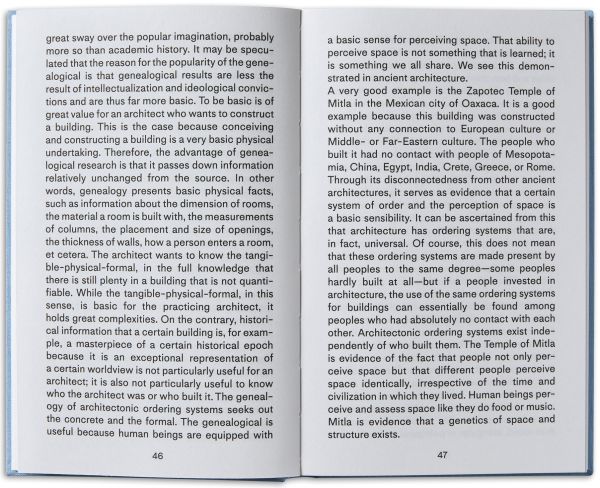 Non-Referential Architecture Ideated by Valerio Olgiati in white font on pale blue cover