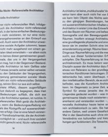 Book cover of Architettura Non-Referenziale. Published by Park Books.