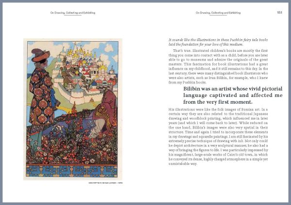 Off white cover with 3 sided line pattern creating 3D perspective and Sergei Tchoban LINES AND VOLUMES in black font above