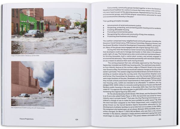 Book cover of Sponge Park: Gowanus Canal, with an aerial map of part of the USA. Published by Park Books.