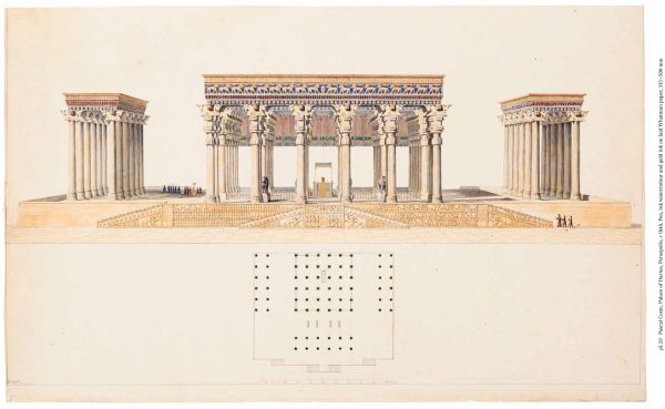Architectural survey drawing with Architectural Iconographies Survey in black font above