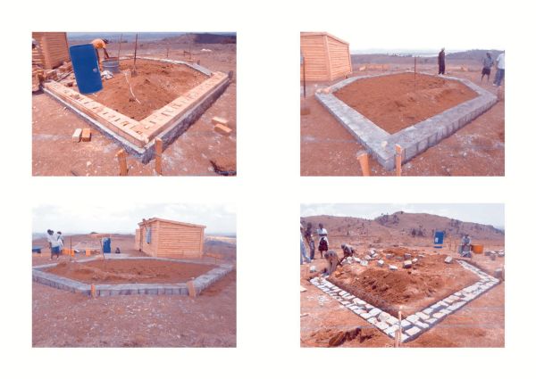 Book cover of A Home for Advan FC: Handbook for a Madagascan Building with Global Adaptability, with a brick building surrounded by grass, and seven footballers below. Published by Park Books.