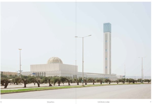 Book cover of The Making of a Mosque Djamaa al-Djazair The Grand Mosque of Algiers by KSP Engel, featuring the Grand Mosque of Algiers with latticed dome, with landscaped grounds. Published Park Books.