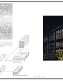 Cover of 2 photos, half of wood building, other half of tree trunk, green trees behind, on white cover, Les bois dont on fait les villes in black font above.