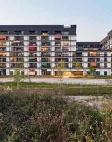 Book cover of Food for Architects featuring an aerial floor plan of apartment rooms. Published by Park Books.