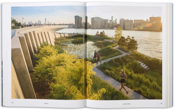 Book cover of Drifting Symmetries: Projects, Provocations, and other Enduring Models by Weiss/Manfredi, with a large, flat-roofed building surround by water. Published by Park Books.