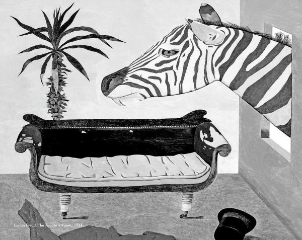 Book cover of The House of Doctor Koolhaas, with a giraffe standing next to a two-story building, and the Eifel Tower behind. Published by Park Books.