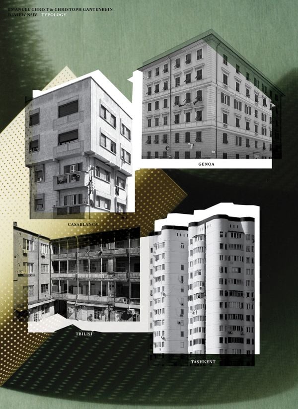 Book cover of Typology: Tashkent, Genoa, Tbilisi, Casablanca. Review No. IV. Published by Park Books.