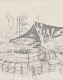 Book cover of We Günther Domenig: Reevaluation of a Legend; featuring a figure with electrodes on head and face. Published by Park Books.