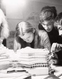 Book cover of We Günther Domenig: Reevaluation of a Legend; featuring a figure with electrodes on head and face. Published by Park Books.